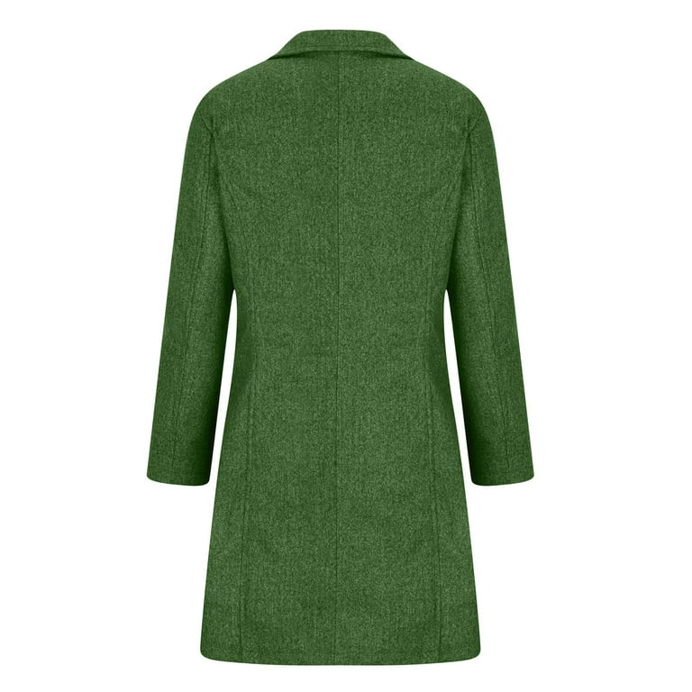 Green Wool Coat, Winter Woman Coat, High Neck Coat, Plus Size Outerwear,  Oversized Coat, Loose Overcoat, Raglan Sleeves Coat, Buttons -  Canada