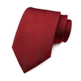 thumbnail image 2 of Men's Solid Red Slim Necktie For Adults, Teenagers, College Students Perform,Party,Wedding. One Size, 2 of 5