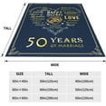 thumbnail image 2 of Gifts for 30th Anniversary Blanket, 30th Pearl Wedding Anniversary Couple Gifts for Dad Mom Parents Friends, 30 Years of Marriage Throw Blankets Gift for Husband Wife Her Him 50"x60", 2 of 5