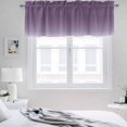 thumbnail image 3 of 2 Pack Purple Gradient Valance for Window Simple Color Gradient Abstract Art Kitchen Valance Rod Pocket Short Curtain Topper Decorative Window Treatment for Living Room Bedroom 42"x18", 3 of 8