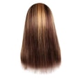 thumbnail image 1 of MesaSe Femmes Longue Droite avec Ligne de Cheveux Pré-Plucked Cheveux Humains Bruns Perruque Droite, 1 of 4