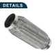 thumbnail image 5 of Tubo flexible de escape para automóvil Unique Bargains de 2.20 pulgadas de diámetro exterior, tubo trenzado flexible universal, tono plateado, 1 pieza, 5 of 6