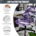 thumbnail image 5 of Renewold Marble Gold Violet Office Chair Cover Stretchable Desk Chair Protector Non-slip Anti-dust Computer Office Chair Slipcover Washable Desk Chair Cover with Elastic Bottom, L, 5 of 7