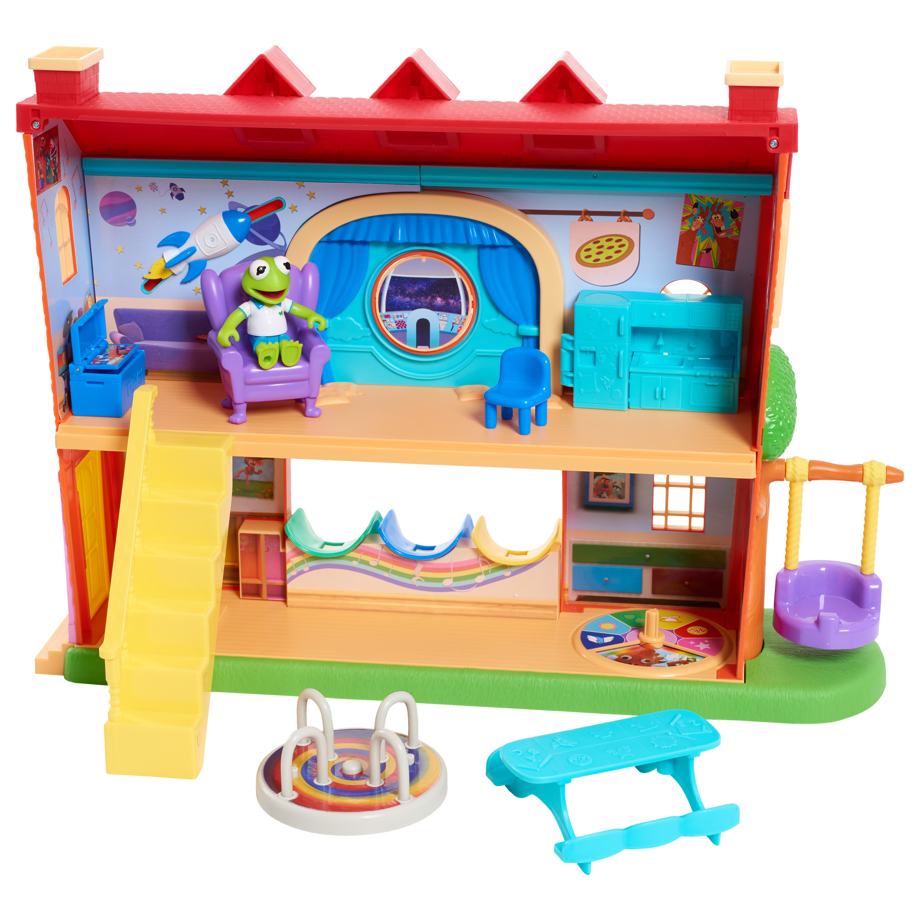 Disney Junior Muppets Babies School House Playset, Includes Articulated Kermit the Frog Figure and Accessories, Officially Licensed Kids Toys for Ages 3 Up, Gifts and Presents - image 3 of 3