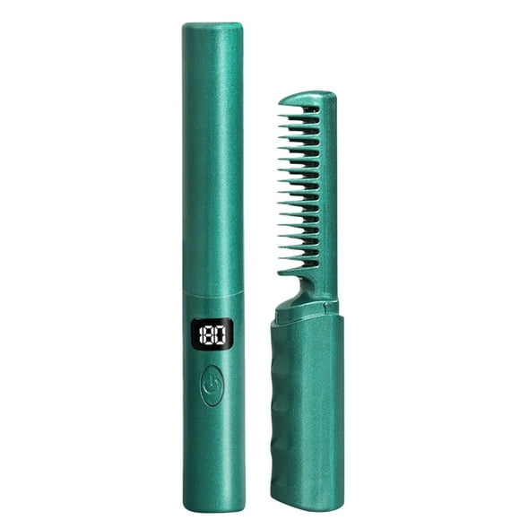 Fiudx Plancha de Pelo Inalámbrica, Minicepillo con Carga Usb, Calentamiento Rápido, Cuatro Ajustes de Temperatura, Alisa y Riza El Cabello, Uso En Peluquerías, Diseño Ligero y Portátil.