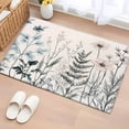 thumbnail image 3 of Vintage Floral Area&nbsp;Rug 2x3ft Retro Botanical Beige Rustic Leaf Flower Farmhouse Non-Slip&nbsp;Washable Square&nbsp;Rugs Soft Felt Indoor Floor Mat for Bedroom Kitchen Living Room Bathroom, 3 of 9