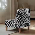 thumbnail image 5 of HELLHERO Non Slip Armless Accent Chair Slipcover Elastic Bottom Dustproof Armless Accent Chair Cover for Hotel, Zebra, 5 of 8