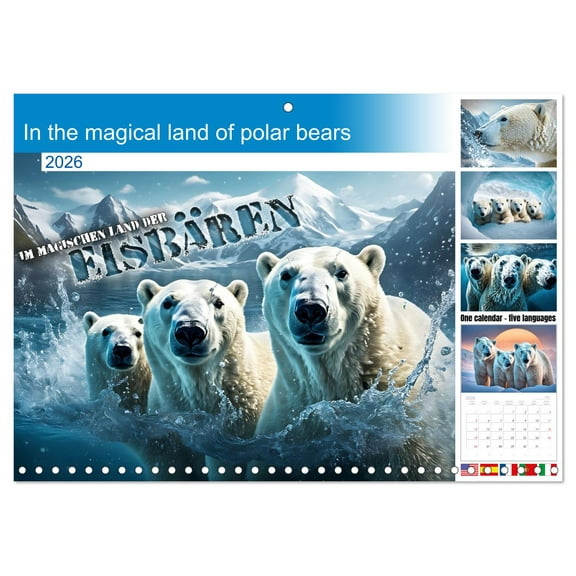 In the magical land of polar bears (Monthly Wall Calendar 2026 11.7 x 16.5 (open)), CALVENDO 14 Month Calendar