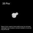 thumbnail image 3 of Unique Bargains Nylon Machine Screws, M2x4mm Slotted Pan Head Fasteners Bolts, White 25Pack, 3 of 4