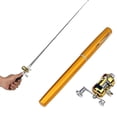 thumbnail image 3 of Pebbuoy Outdoor Pocket Alloy Fishing Rod, Mini Pen Shape Fishing Rod and Spinning Reel Combos Kit, Portable Collapsible Telescopic Fishing Pole for Lake Reservoir Ice Fishing, 3 of 7