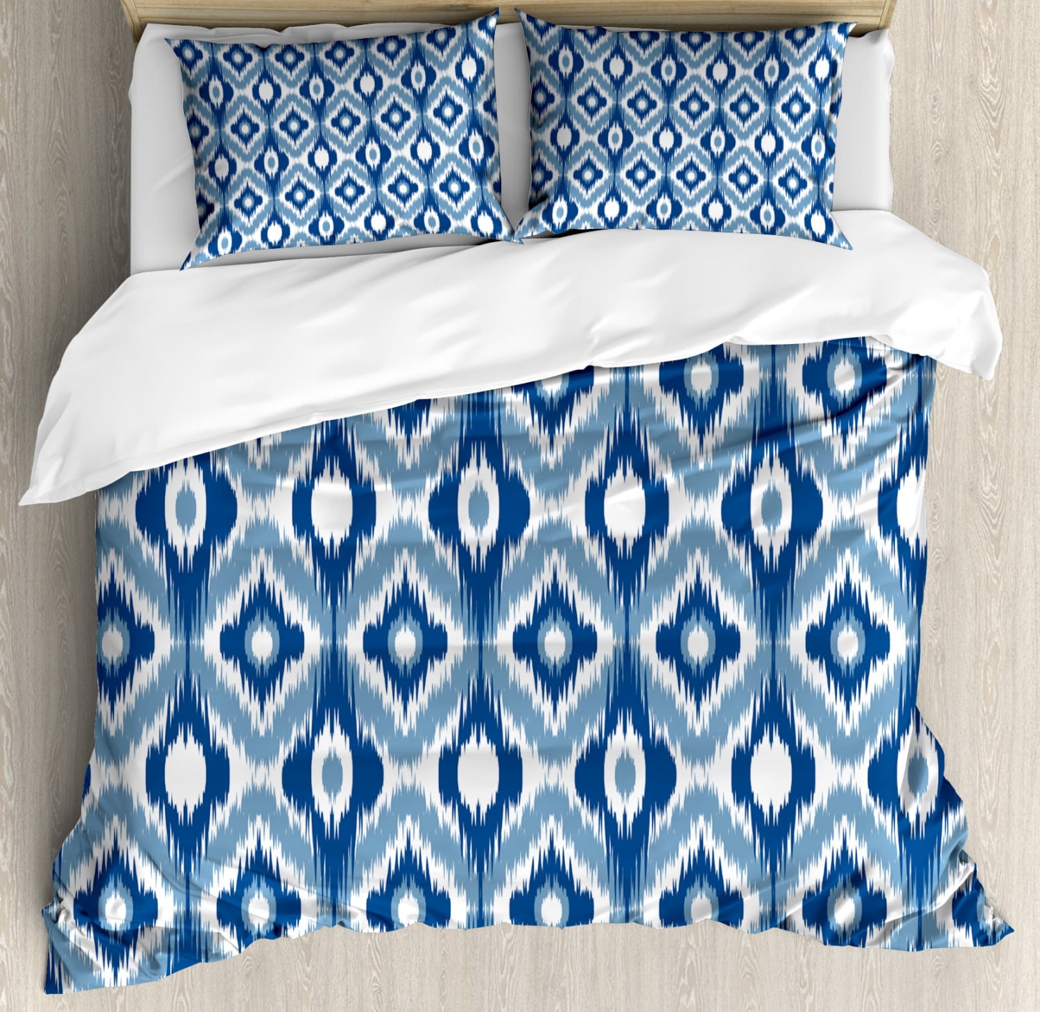 Ikat Duvet Cover Set, Ethnic Ikat Design with Regular MultiShaft Loom