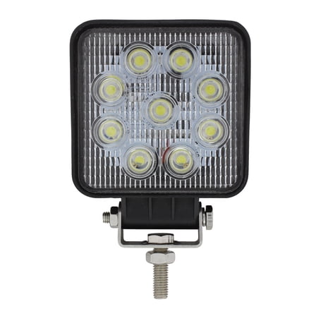 4 1/4" Square 9 High Power 3 Watt LED Work Light 1700 Lumen 12V-30V DC voltage