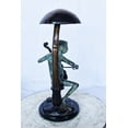 thumbnail image 6 of Nifao Frog playing cello under mushroom bronze statue – Home Decor Sculpture, 10"L x 10"W x 24"H, 6 of 10