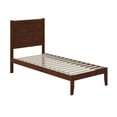 thumbnail image 2 of AFI NoHo 14" Twin XL Wood Platform Bed Frame with Modern Panel Headboard, Walnut, 2 of 6