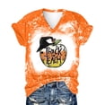 thumbnail image 4 of HAPIMO Rollbacks Shirts for Women Crewneck Tee Shirt Casual Comfy Pullover Tops Halloween Graphic Print Short Sleeve Teen Grils Fashion Clothes Womens Summer Tops Orange XL, 4 of 6