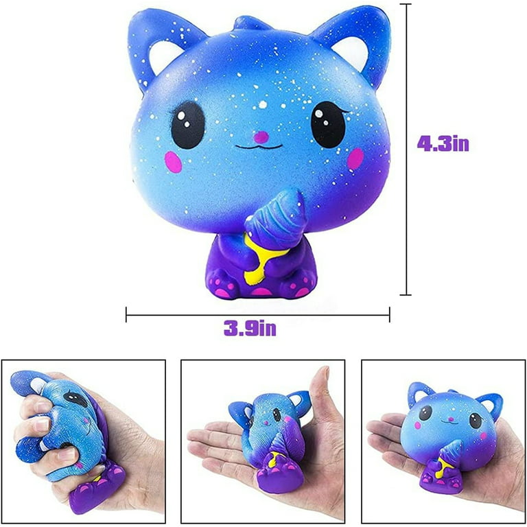 YANSION 4Pcs Galaxy Squishy Toys, Slow Rise Squishy Stress Toys Set,  Squishies Party Gifts Autism Anxiety Stress Reliever Toy for Kids Girls  Boys Adults 