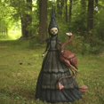 thumbnail image 4 of Resin Witch Statue Ornament Unique Design Durable Halloween Props Decoration For Home1 Pieceblack, 4 of 5