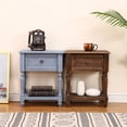 thumbnail image 2 of Mesita de noche americana de madera maciza, gabinete de almacenamiento para cabecera de cama vintage con 3 cajones, organizador de dormitorio nórdico multifuncional, 2 of 4