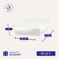 thumbnail image 4 of Homz 28 Qt Snaplock Clear Plastic Storage Container w/Secure Lid (4 Pack), 4 of 10