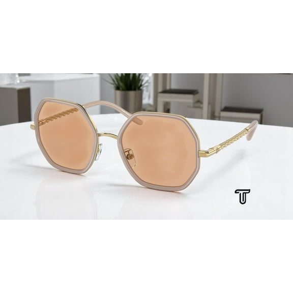 TORY BURCH TY6092 332973 Antique Pink Solid Brown 55 mm Women's Sunglasses