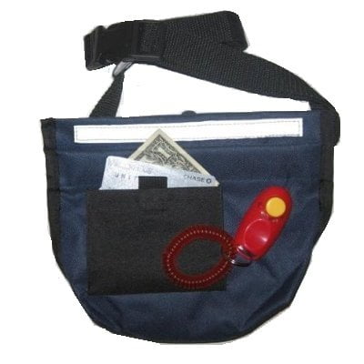 Premium Deluxe Dog Pet Training Treat Bait Bag Pouch, with FREE Clicker by Downtown Pet Supply