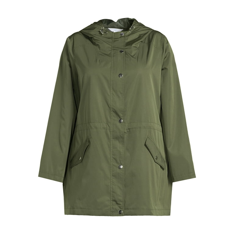 Time and Tru Women s Lightweight Anorak Jacket with Hood Sizes XS 3X Walmart