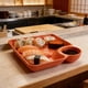 thumbnail image 4 of Bandeja para dumplings de estilo japonés con compartimento para vinagre y hueco para salsa | Plato dividido para mojar sushi, gyozas, snacks y aperitivos, 4 of 5