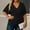 Black, variant on Duojiaj Womens Plus Size V Neck T Shirts Summer Short Sleeve Tops T-Shirts Tunic Casual Loose Fit Soft Basic Tees