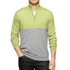 Calvin Klein NEW Green Gray Men Size 2XL 1/2 Zip Colorblock Wool Sweater