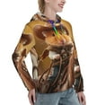 thumbnail image 6 of Uemuo Western Cowboy Guinea Pig Pattern Women's Hoodie with Eye-catching Drawstrings- Casual Pullover Hoodie with Kangaroo Pocket, Stylish Hooded Sweatshirt-X-Large, 6 of 7