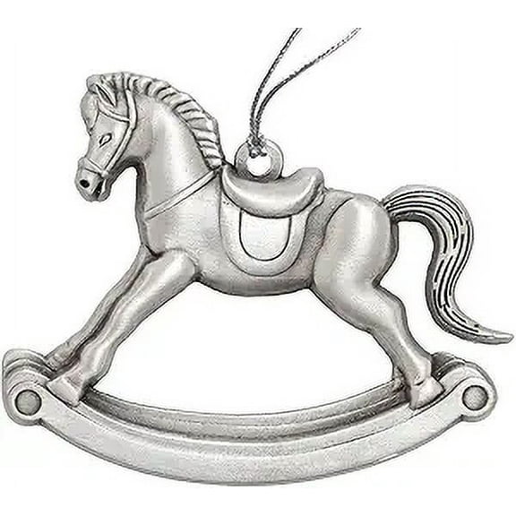 Indiana Metal Craft Rocking Horse Pewter Christmas Tree Xmas Decoration Ornament Made in USA