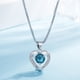 thumbnail image 2 of Mujeres Colgante Amatista Corazón Clavícula Cadena de Plata Natural en forma de Collar Collares Colgantes, 2 of 2
