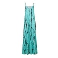 thumbnail image 2 of Ovticza Beach Dresses for Women 2023 Trendy Spaghetti Strap Floral Women Maxi Dress V Neck a Line Prom Dresses Long Swing Boho Dress Summer Casual Beach Holiday Sundress Sky Blue XXL, 2 of 5