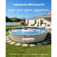 thumbnail image 2 of KFFKFF 18ft Round Overlap Pool Liner for 52-inch Wall Height, Durable Vinyl Material, Easy Installation with Leak-Resistant Patches, Suitable for Steel-Sided Above-Ground Outdoor Pools, 2 of 9