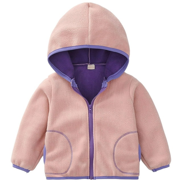 Fashionable And Soft Polar Fleece Jacket For Boys And Girls With Hood And Hidden Pockets