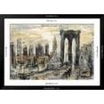 thumbnail image 5 of Art.com Brooklyn Bridge Gray and Gold Art Print by Silvia Vassileva, Black Frame Wall Art, 44" x 32", 5 of 5