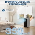 thumbnail image 3 of JoanKaren 8000 BTU Portable Air Conditioner Up to 350 Sq. Ft. 3-in-1 AC Unit with Cooling,Dehumidifier & Fan,Energy-Saving,24-Hr Timer,Full Window Kit,Black&White, 3 of 11