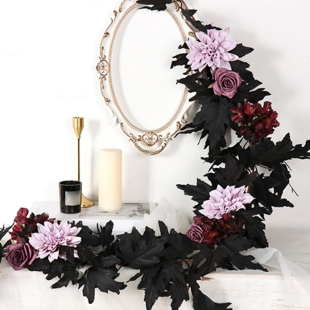 Suncoda Pv C Rattans, Simulation Rattan Decoration Green Plant Halloween Rattan Festival Simulation Maple Leaf