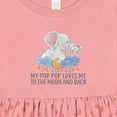 thumbnail image 4 of Inktastic My Pop Pop Loves Me to the Moon and Back Elephants in Clouds Girls Baby Dress, 4 of 5