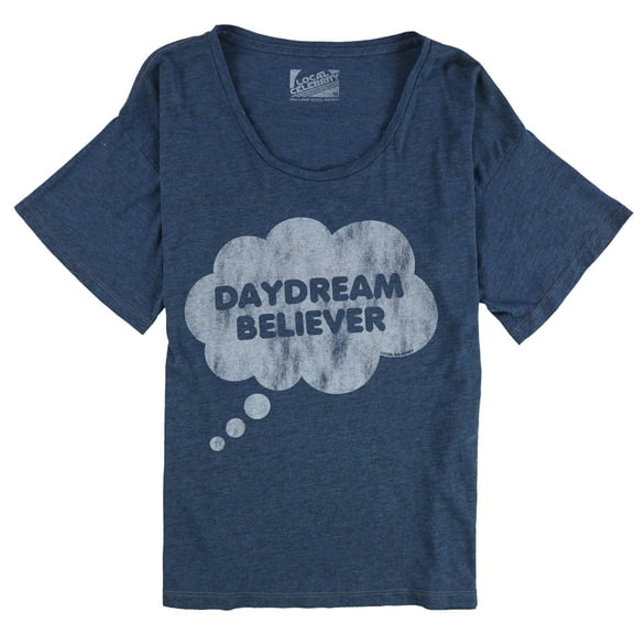 Local Celebrity Womens Daydream Believer Graphic T-Shirt, Blue, Medium