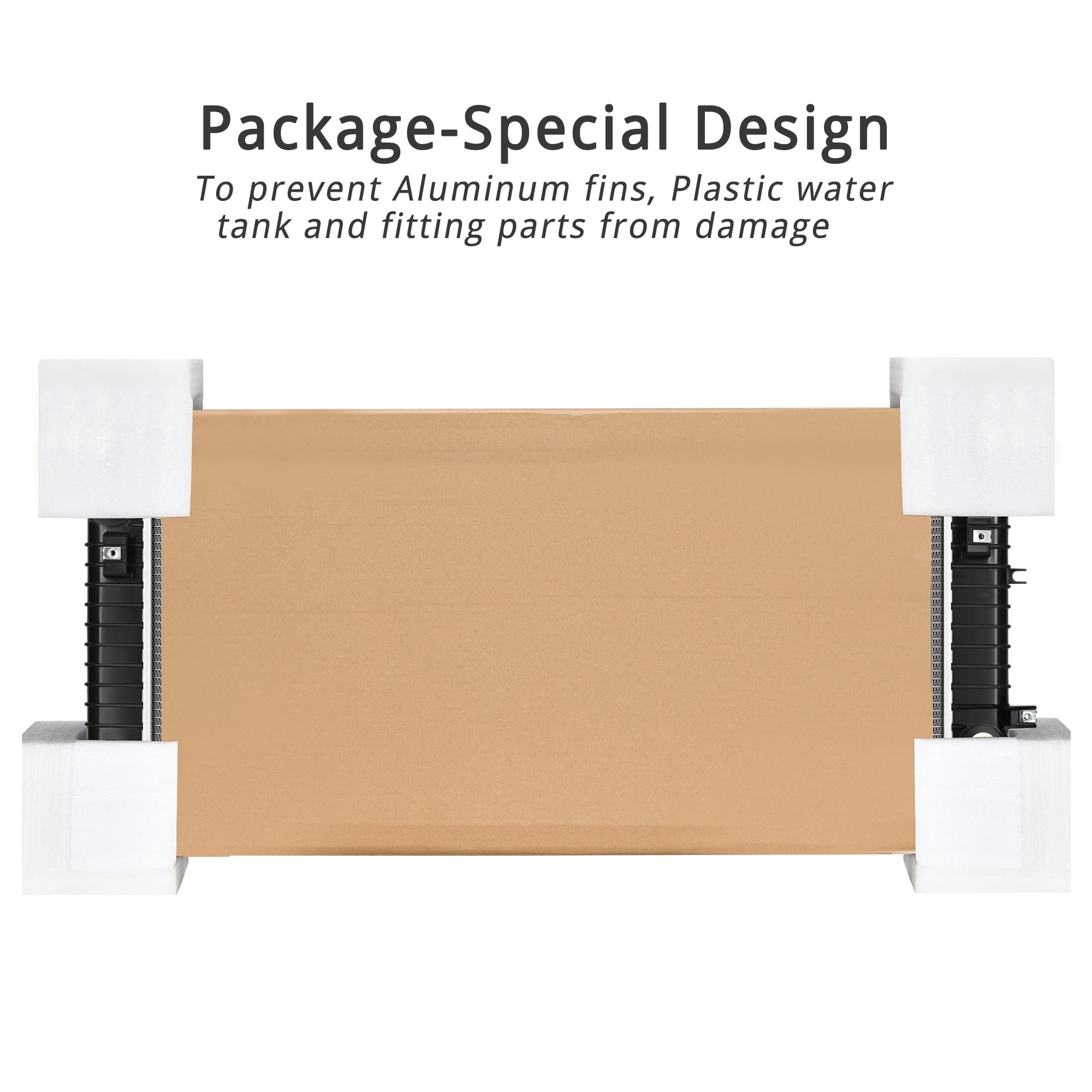 LEDKINGDOMUS Radiator for 2014-2018 Chevrolet Silverado 1500/GMC Sierra 1500 V6 4.3L Replaces OEM 84186716, 23126398, CU13396 High-Density Fins Aluminum Core Leak-Checked (No Cap)