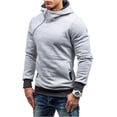 thumbnail image 4 of Oblique Zipper Solid Color Hoodies, 4 of 4