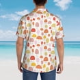 thumbnail image 3 of Lsque Cute Cartoon Mushrooms pattern Hawaiian Shirt for Men, Unisex Summer Beach Casual Short Sleeve Button Down Shirts-X-Large, 3 of 9