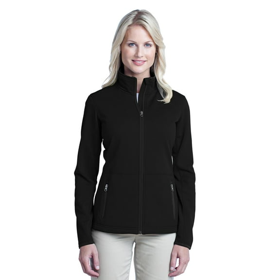 Port Authority Pique Fleece Jacket (L222) Black, 4XL