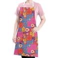 thumbnail image 5 of Pioneer Flower Floral Print Pattern Apron for Women and Men, Cotton Linen Waterproof with Pockets, Adjustable, 33x27 Inch for Kitchen, Gardening, BBQ, Salon, 5 of 6