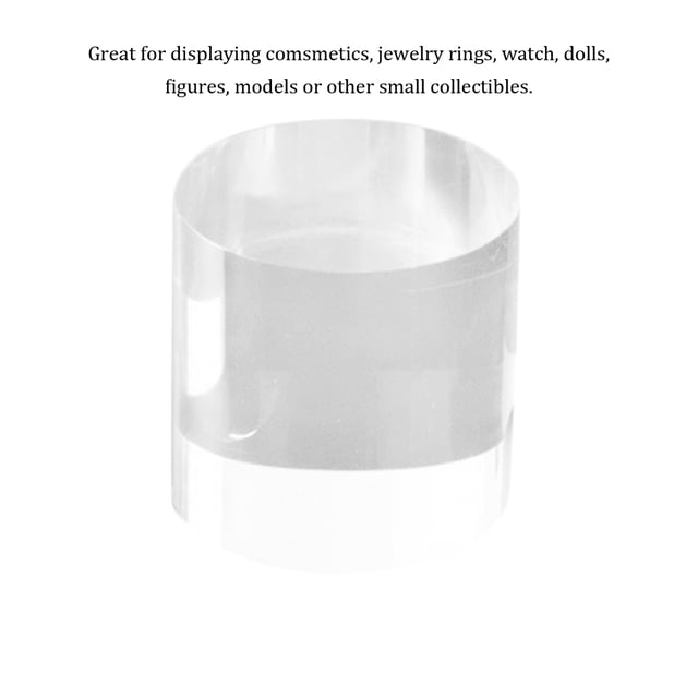Acrylic Cosmetics Rings Display Stand Pad Photography Platform Figures Props for Dolls 4x8cm