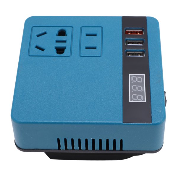 Inverter de CC A AC, Inversor de Automóvil Portátil de Chip Inteligente de Alta Eficiencia de 18-21V A 220V de Alta Eficiencia para Batería de 18 V Li para Herramientas