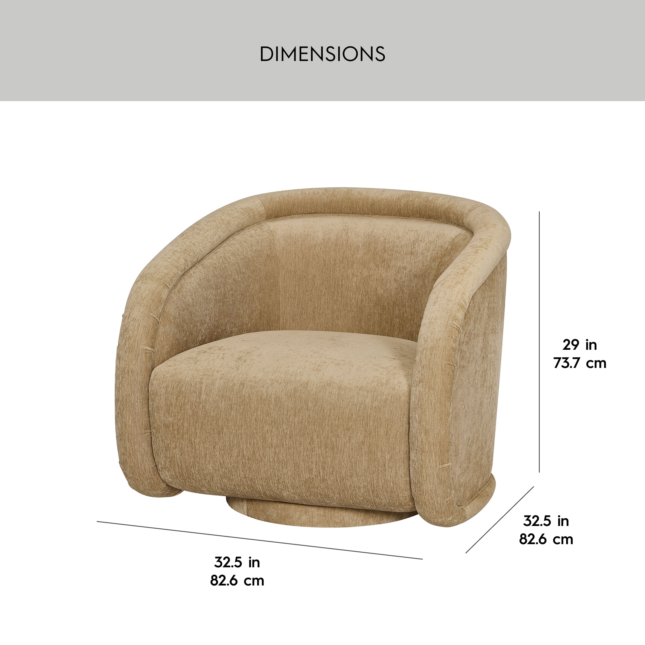 Better Homes & Gardens Sienna Swivel Accent Chair, Caramel Velvet Fabric