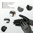 thumbnail image 2 of ANDANDA 12 Pairs Work Gloves, Smart Touch, 3D Comfort Stretch Fit, Nitrile Coated Work Gloves with Grip, Seamless Knit Nylon Work Gloves Men Black（XL）, 2 of 6