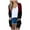 Wine, variant on Fesfesfes Women's Sweater Cardigan Casual Patchwork Blouse Cardigan Casual Long Sleeve Outwear With Pocket Loose Tops Coat Clothes Sale